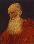 TIZIANO Vecellio Portrait of an Old Man (Pietro Cardinal Bembo) fgj oil painting on canvas